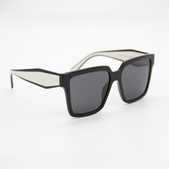 NEW PR24ZS 1AB5S0 WOMEN’S PRADA SUNGLASSES SPR 24Z BLACK WHITE PRADA PR 24ZS - Picture 7 of 12